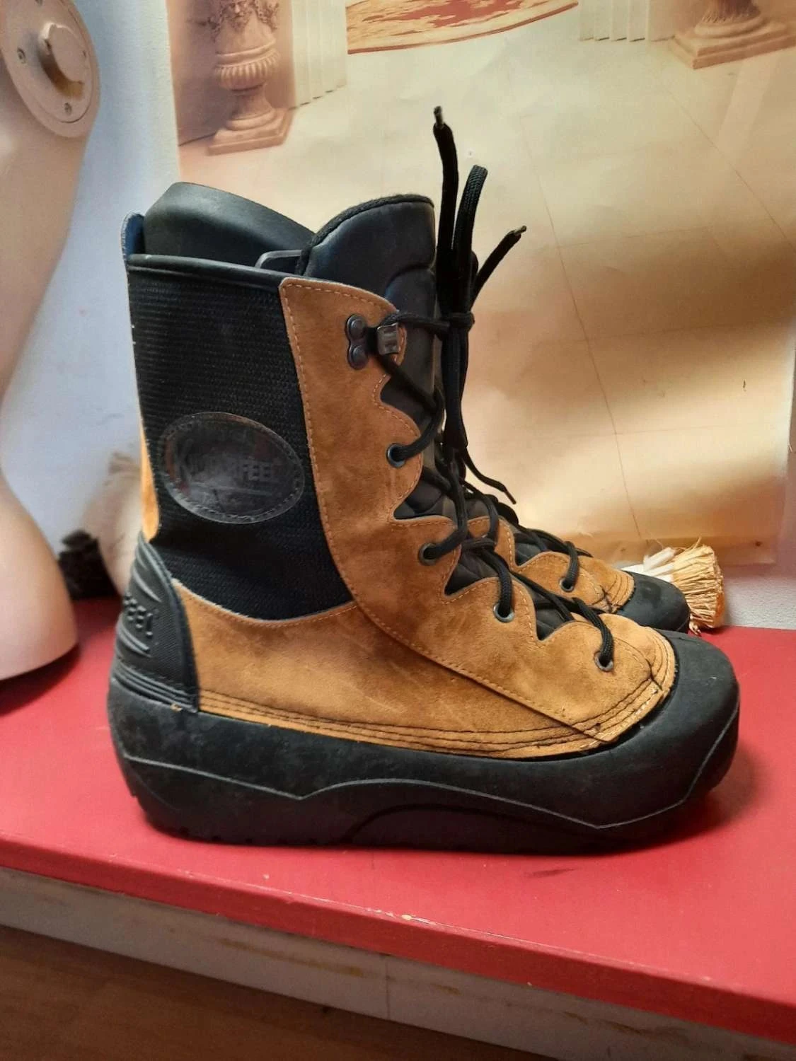 🥀Bottes en cuir avec sur-bottes amovible,  41. Kimberfeel.